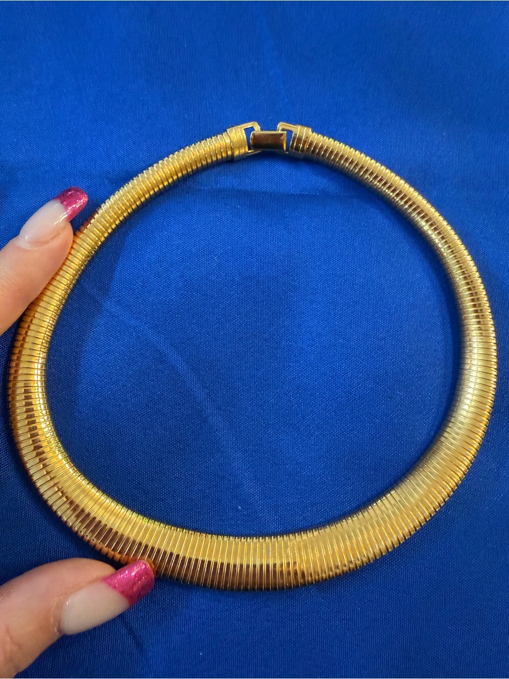 Park Lane Gold Statement Collar Necklace Flexible Omega Style New